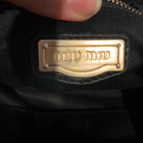 Authentic Miu Miu Black Matelassé Leather Coffer Bag - Picture 8 of 15